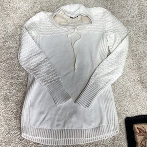 Eddie Bauer Cream Cowl Neck Sweater